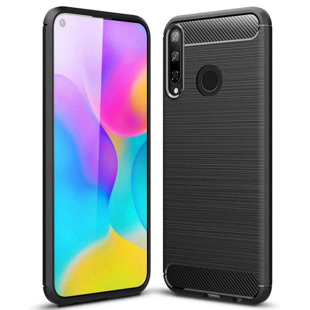 Techsuit Karbon Silikon Huawei Y6p Černý - náhled 3