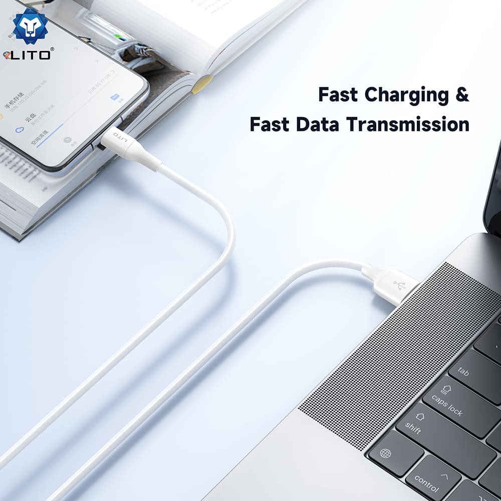Lito Data Cable LD06T USB na Type-C 2.4A PVC 1m černý - náhled 3