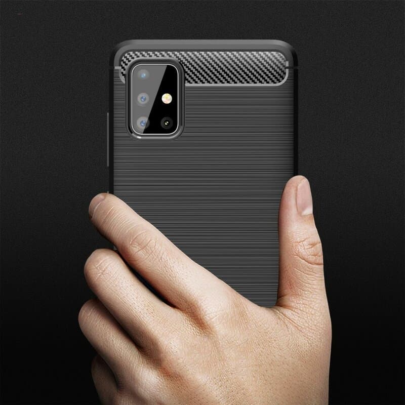 Techsuit Karbon Silikon Samsung Galaxy A51 4G Černý - náhled 3
