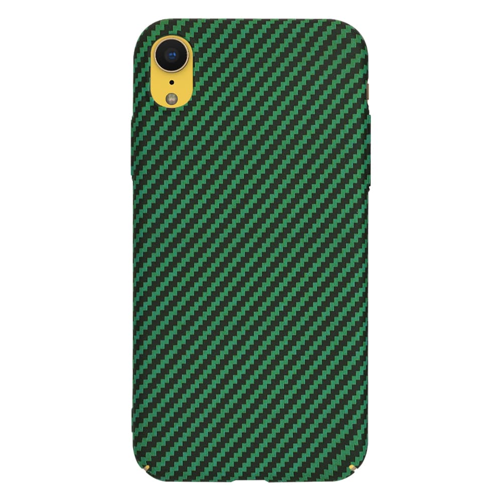 Techsuit Carbonite FiberShell kryt iPhone XR zelený - náhled 3