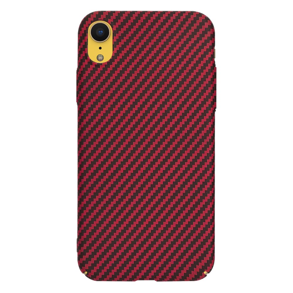 Techsuit Carbonite FiberShell kryt pro iPhone XR červený - náhled 3