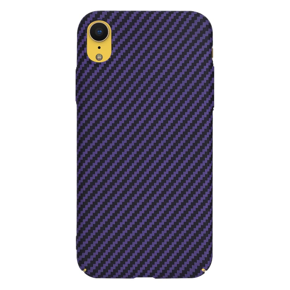 Techsuit Carbonite FiberShell kryt pro iPhone XR fialová - náhled 3