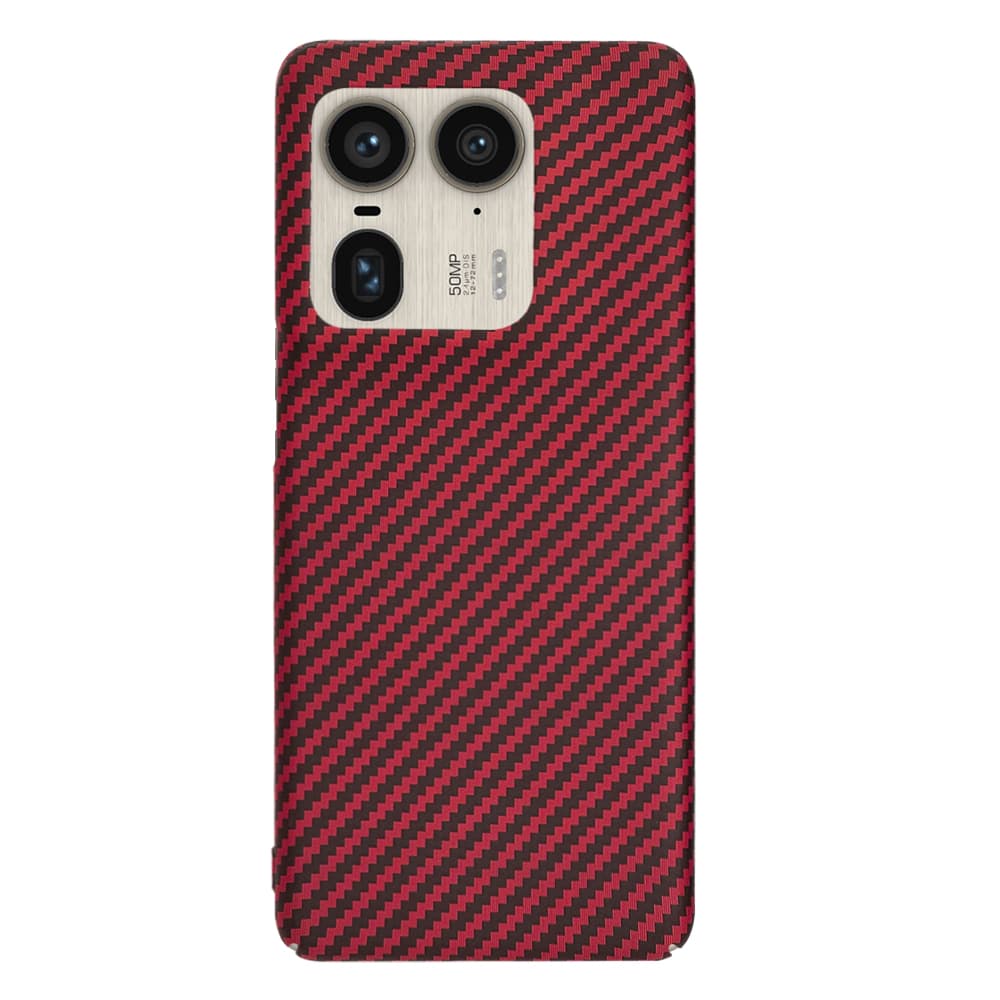 Techsuit Carbonite FiberShell Motorola Edge 50 Ultra Red - náhled 3