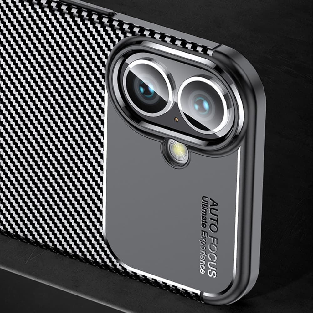 Techsuit CarbonFiber iPhone 16 Plus Černý - náhled 3