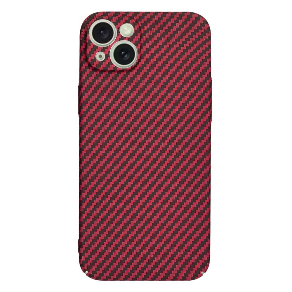 Techsuit Carbonite FiberShell pro iPhone 15 Plus červený - náhled 3