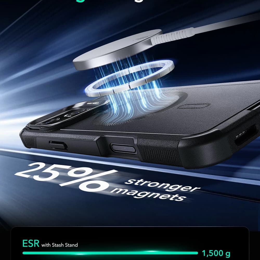 ESR Cyber Armor Kickstand pro iPhone 16 modrá - náhled 3