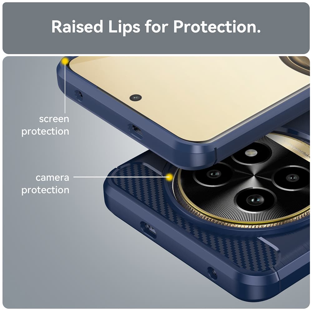 Pouzdro Techsuit Carbon Silicone pro Realme 13 Pro / 13 Pro+ modré - náhled 3