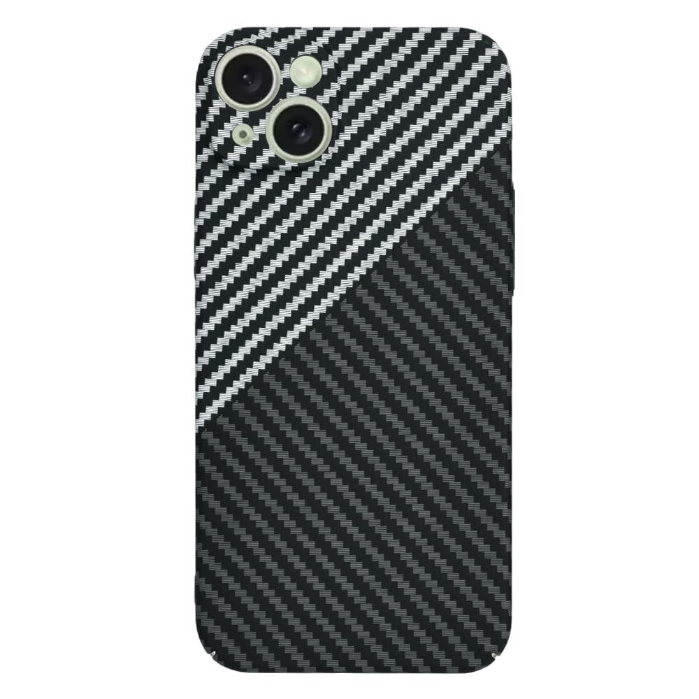 Techsuit Carbonite FiberShell pro iPhone 15 Plus v šedé barvě - náhled 3