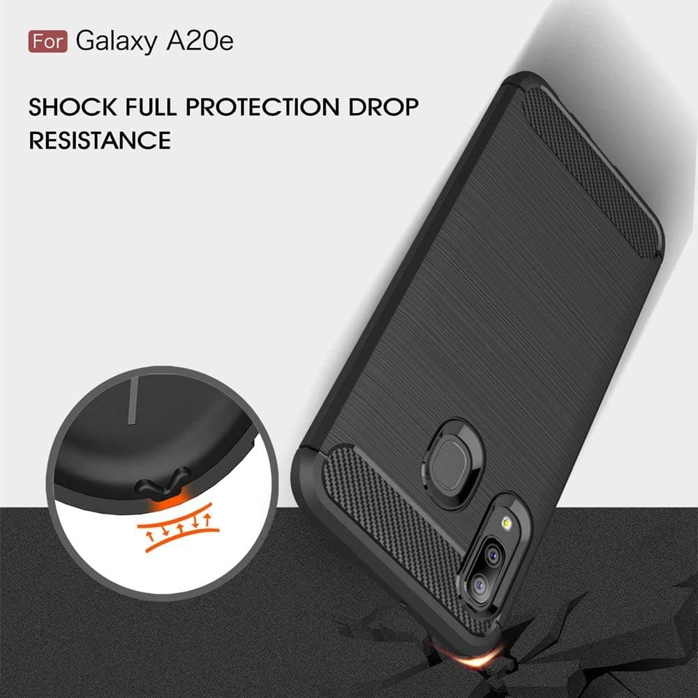 Techsuit Karbon Silikon Samsung Galaxy A20e Černý - náhled 3