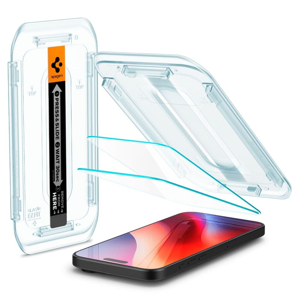Spigen Glas.tR EZ-FIT (2 ks) iPhone 16 Pro Max iPhone 17 Pro Max průhledný - náhled 3