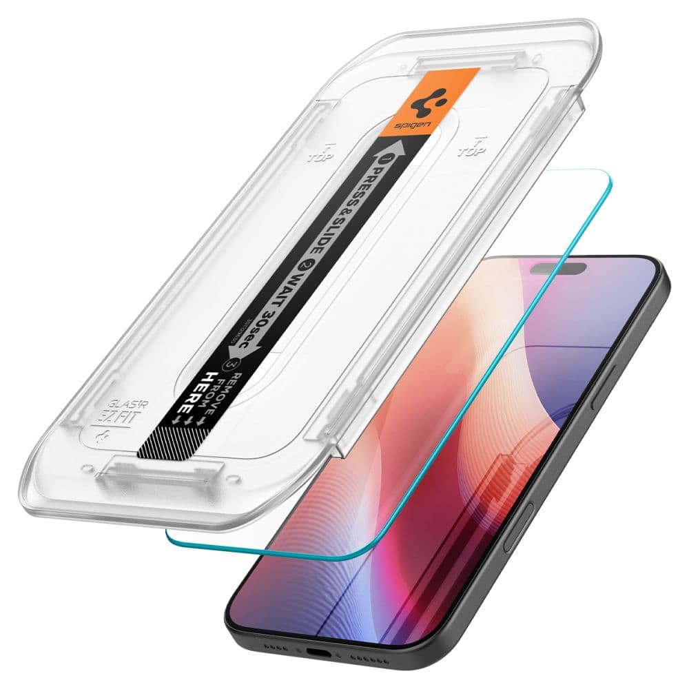 Spigen Glas.tR EZ-FIT (2 balení) iPhone 16 Pro iPhone 17 iPhone 17 Pro čirý - náhled 3