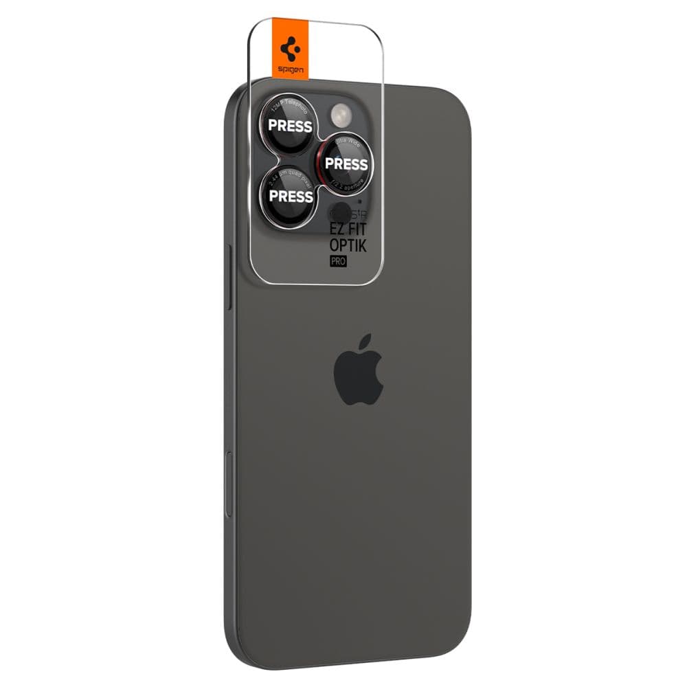 Spigen Optik.tR EZ Fit Pro sklo na kameru (2 ks) iPhone 14 Pro/Pro Max/15 Pro/Pro Max/16 Pro/Pro Max/17 Pro/Pro Max černá - náhled 3