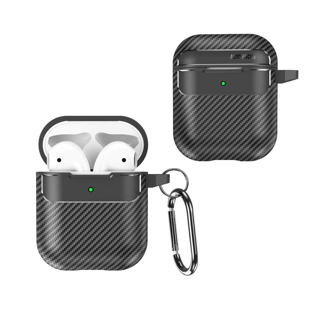 Techsuit CarbonFiber pro AirPods 1/2 černá - náhled 3