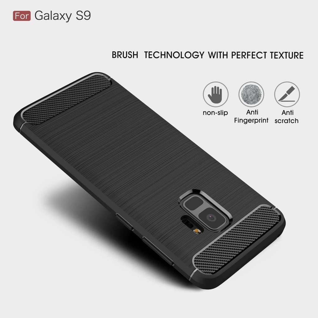 Techsuit Karbon Silikon Samsung Galaxy S9 Černý - náhled 3