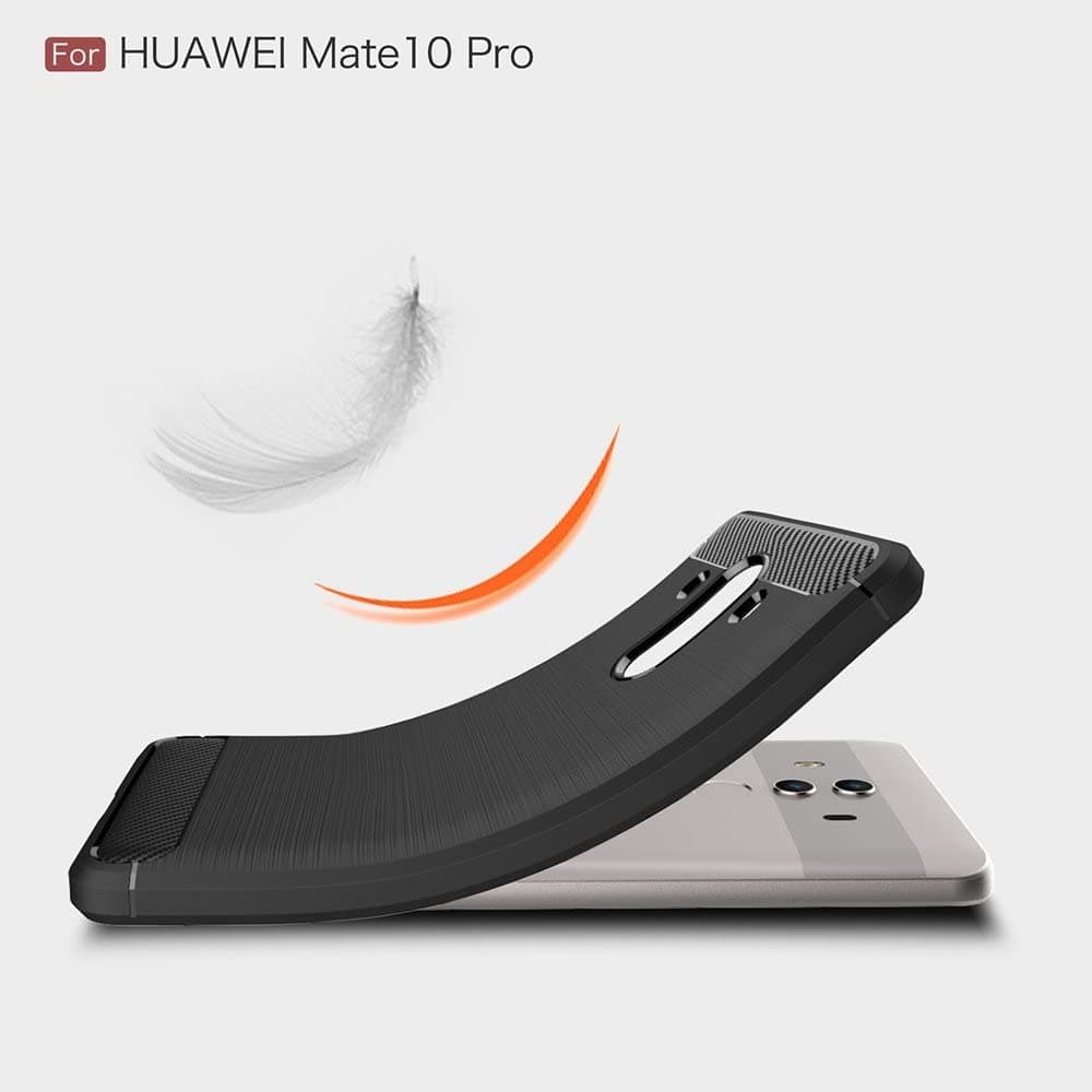 Techsuit Karbon Silikon Huawei Mate 10 Pro Černý - náhled 3