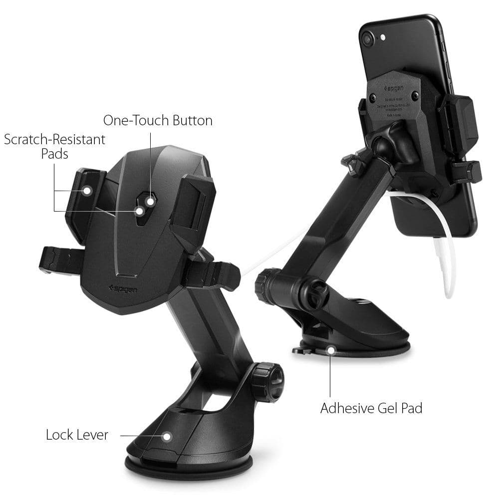 Spigen Držák do auta TS35 Automatický na palubní desku sklo Černý - náhled 3