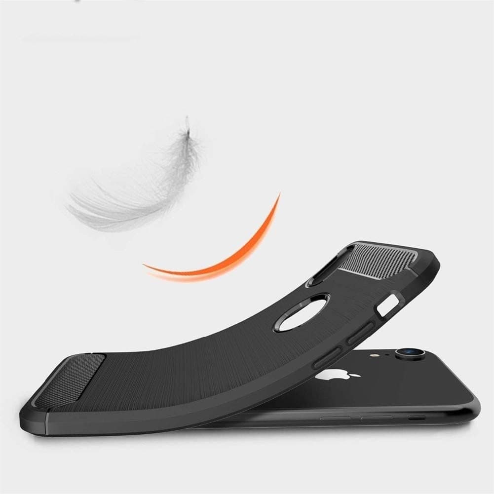 Techsuit Karbon Silikon iPhone XR Černý - náhled 3