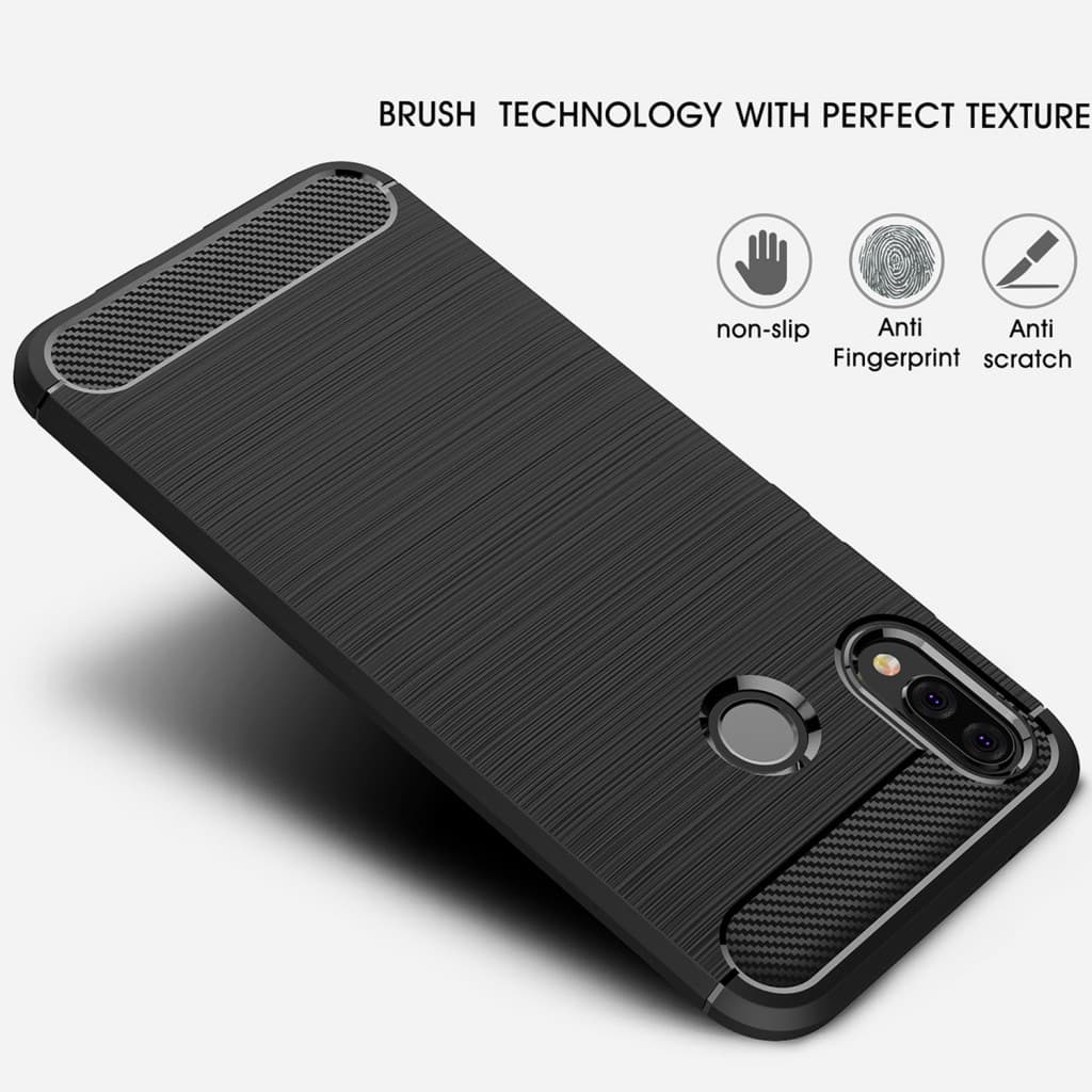 Techsuit Karbon Silikon Huawei P20 lite Černý - náhled 3
