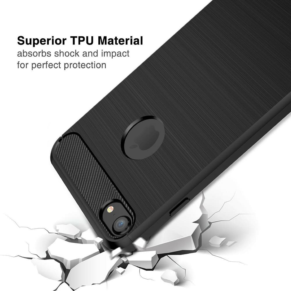 Techsuit Karbon Silikon iPhone 7 iPhone 8 Černý - náhled 3