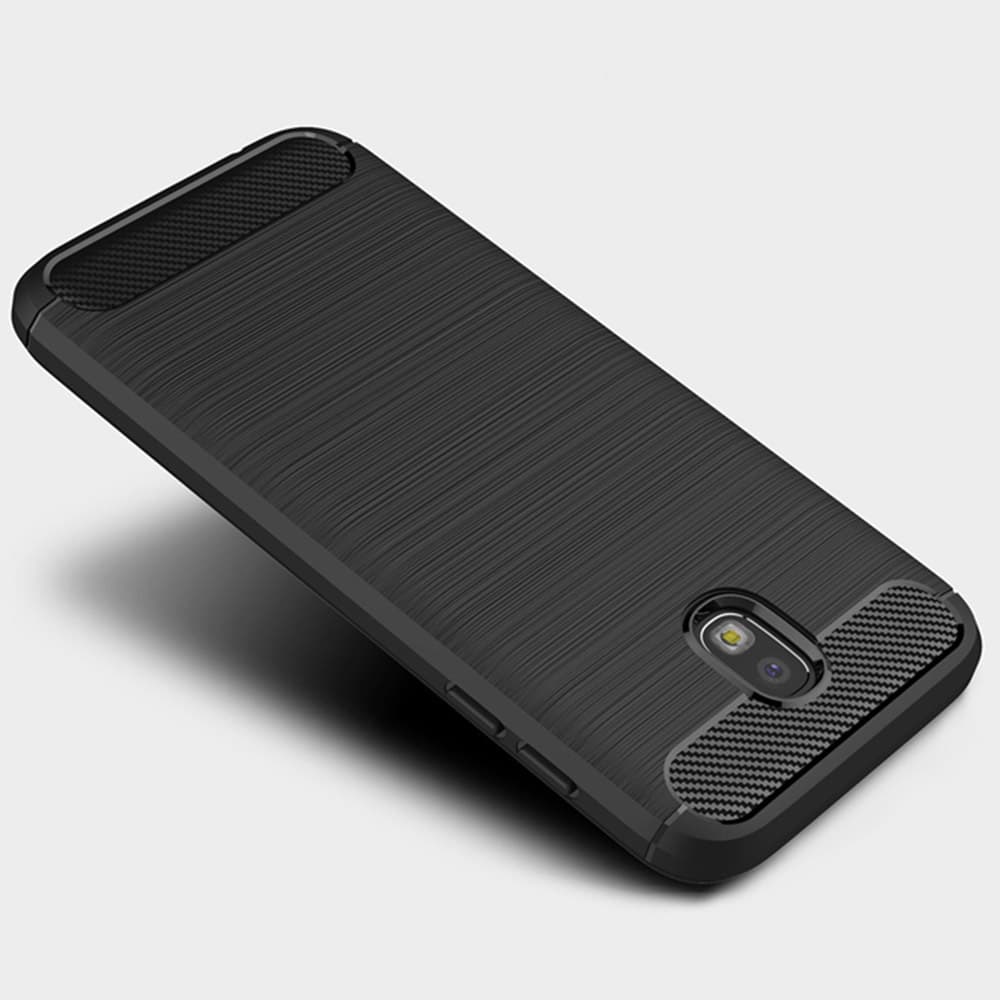 Techsuit Karbon Silikon Samsung Galaxy J7 2017 Černý - náhled 3