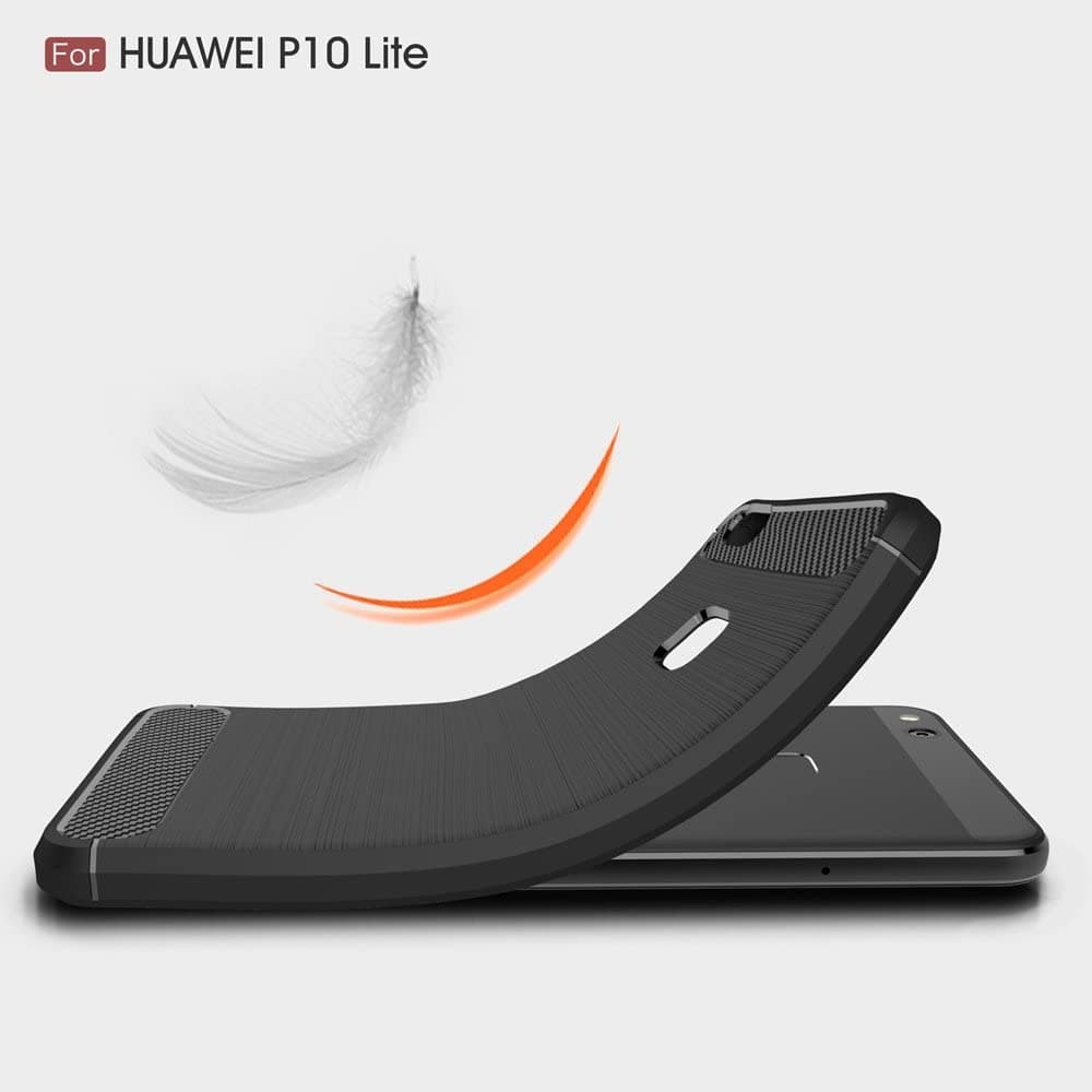 Techsuit Karbon Silikon Huawei P10 Lite Černý - náhled 3