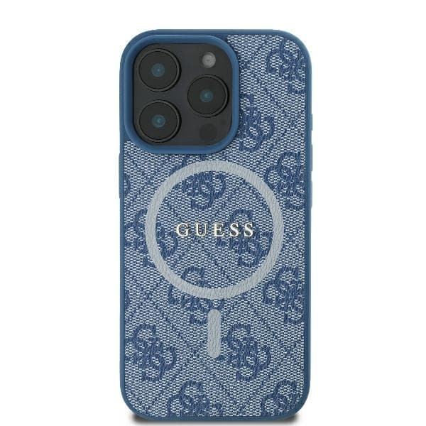 Guess 4G Ring Classic Logo MagSafe iPhone 16 Pro modrá - náhled 3