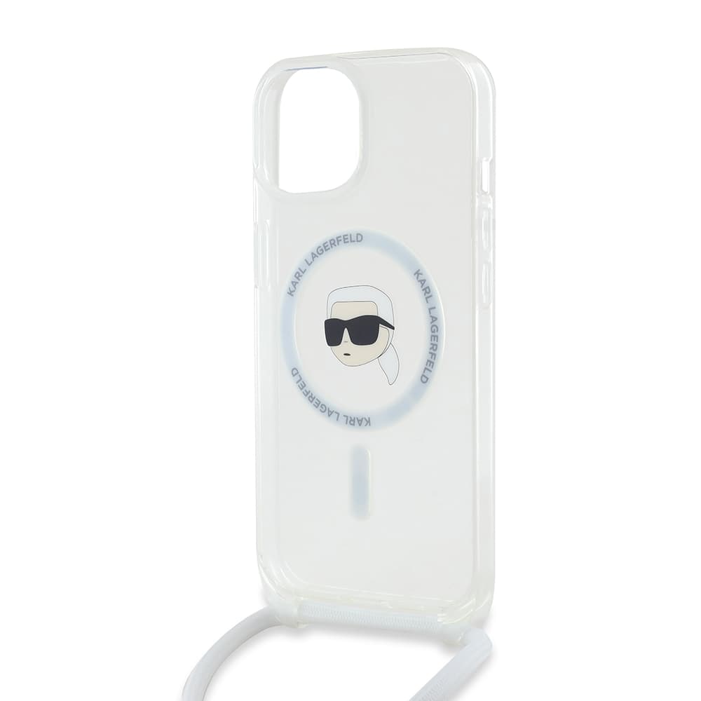 Karl Lagerfeld IML Crossbody MagSafe iPhone 15 Karl Head hnědá - náhled 3