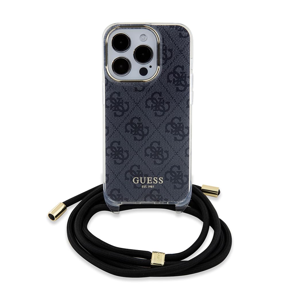 Guess Crossbody Cord 4G Print GUHCP15LHC4SEK iPhone 15 Pro černá - náhled 3