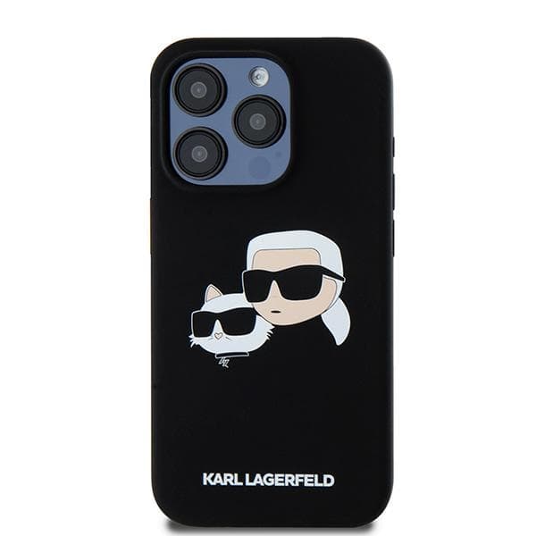 Karl Lagerfeld Silicone MagSafe iPhone 15 Pro Max Karl&amp;Choupette růžová - náhled 3