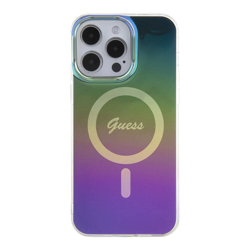 Guess IML Iridescent MagSafe GUHMP15LHITSK iPhone 15 Pro duhová - náhled 3