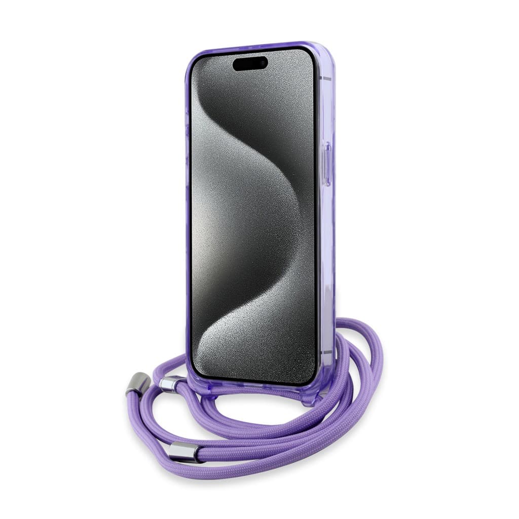 Karl Lagerfeld IML Crossbody MagSafe iPhone 15 Pro fialový monogram Karl&amp;Choupette Head - náhled 3