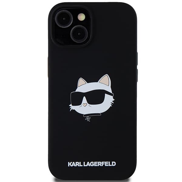 Karl Lagerfeld Silicone MagSafe iPhone 15 Plus Choupette Head fialová - náhled 3