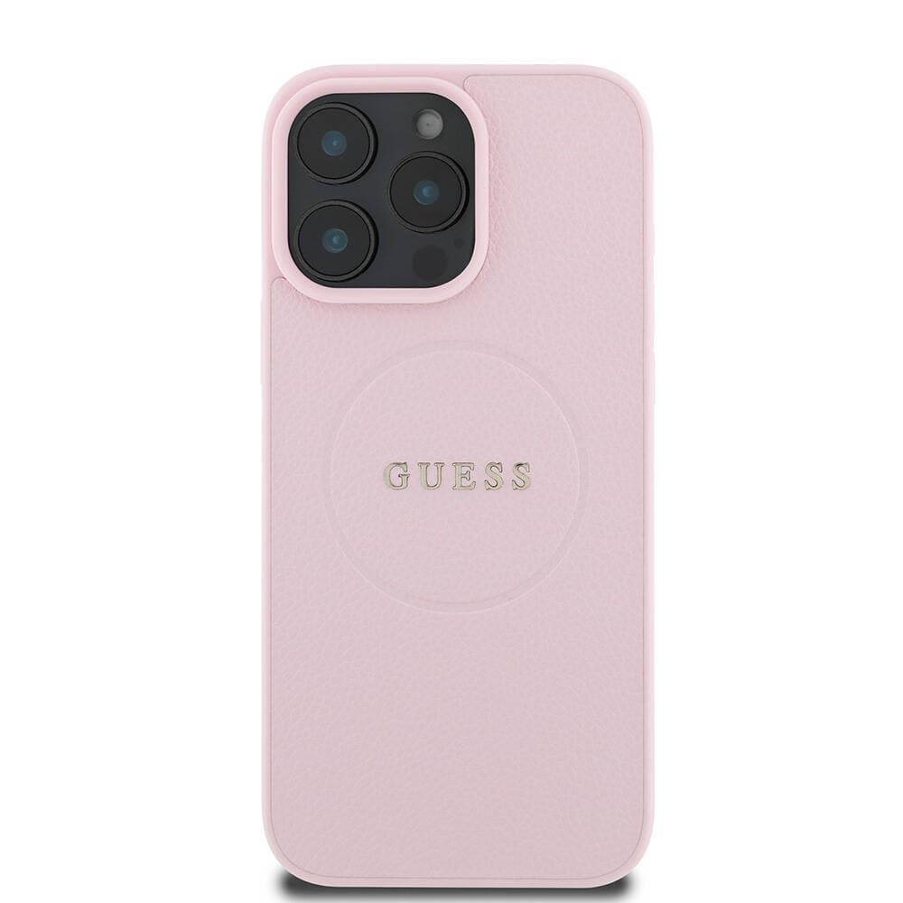 Guess Grained Gold Ring MagSafe iPhone 16 Pro růžová - náhled 3