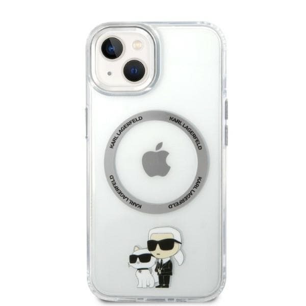 Karl Lagerfeld Hardcase MagSafe iPhone 14 Plus průhledný Iconic Karl&amp;Choupette - náhled 3