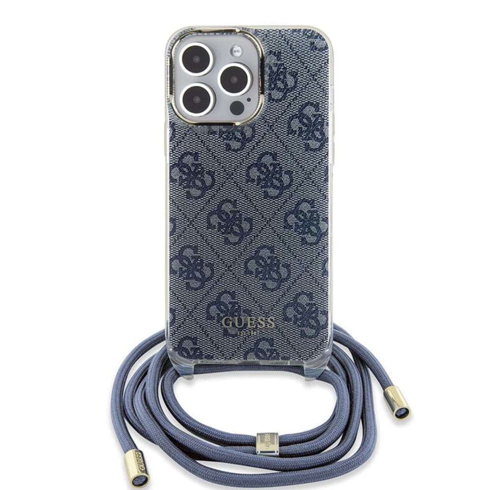 Guess Crossbody Cord 4G Print GUHCP15LHC4SEB iPhone 15 Pro Modrá - náhled 3