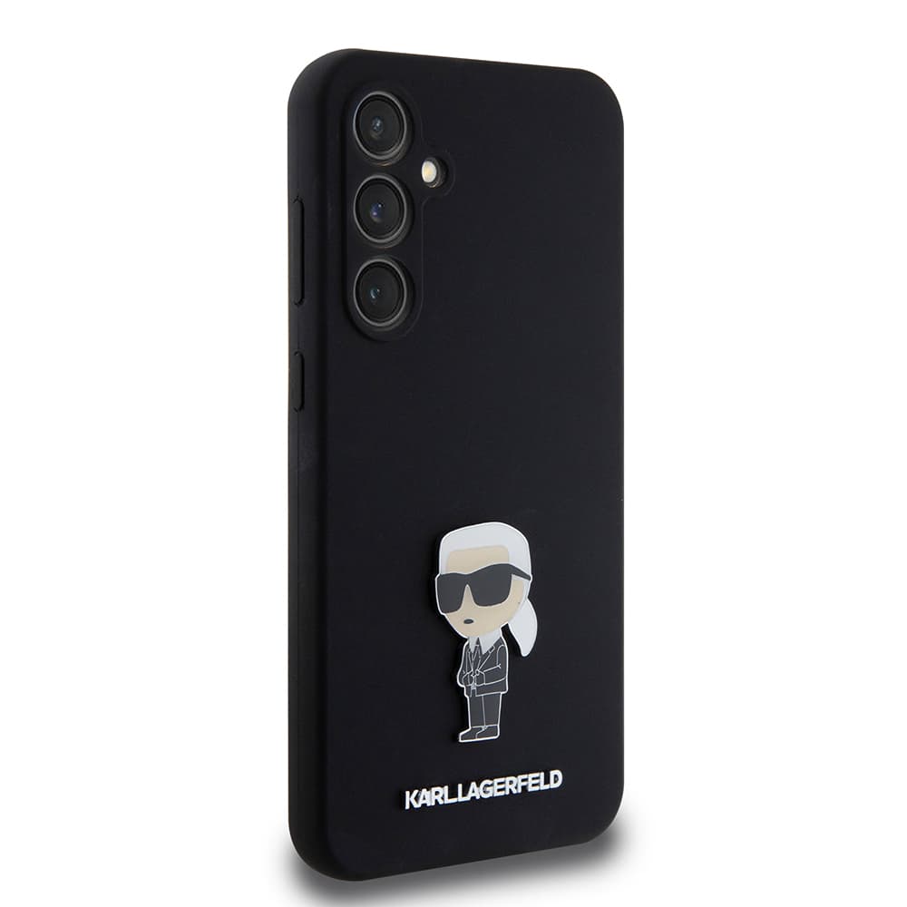 Karl Lagerfeld Silicone Samsung Galaxy S23 FE Ikonik Metal Pin růžová - náhled 3