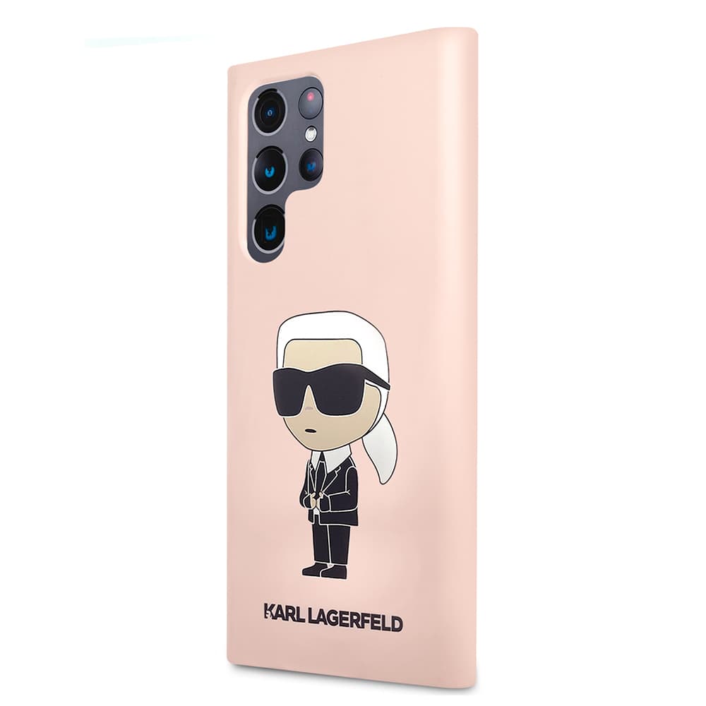 Karl Lagerfeld Silicone pouzdro Samsung Galaxy S23 Ultra růžová Ikonik - náhled 3