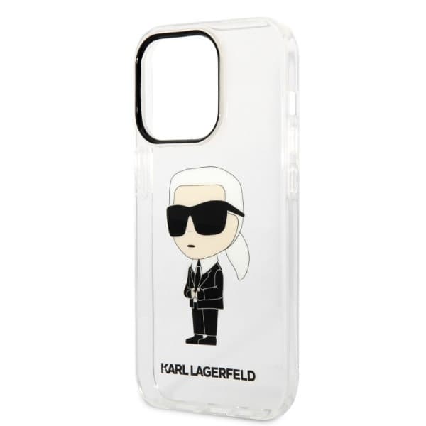 Karl Lagerfeld Hardcase průhledný iPhone 14 Pro Ikonik Karl Lagerfeld - náhled 3