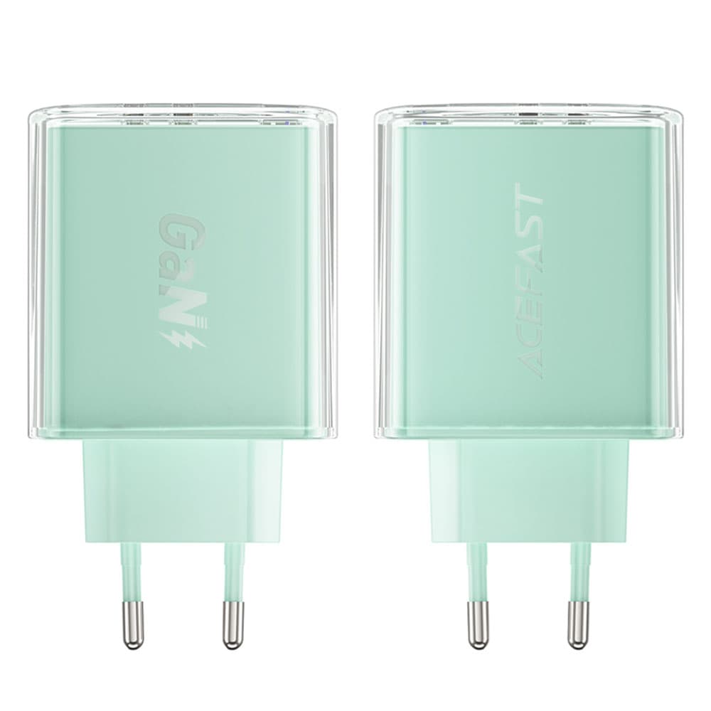 Acefast Nabíječka do zdi Exploration Series A45 2x USB-C USB GaN PD65W Rychlé nabíjení horská mlha - náhled 3