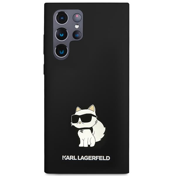 Karl Lagerfeld Silicone pouzdro Samsung Galaxy S24 Ultra Choupette černé - náhled 3
