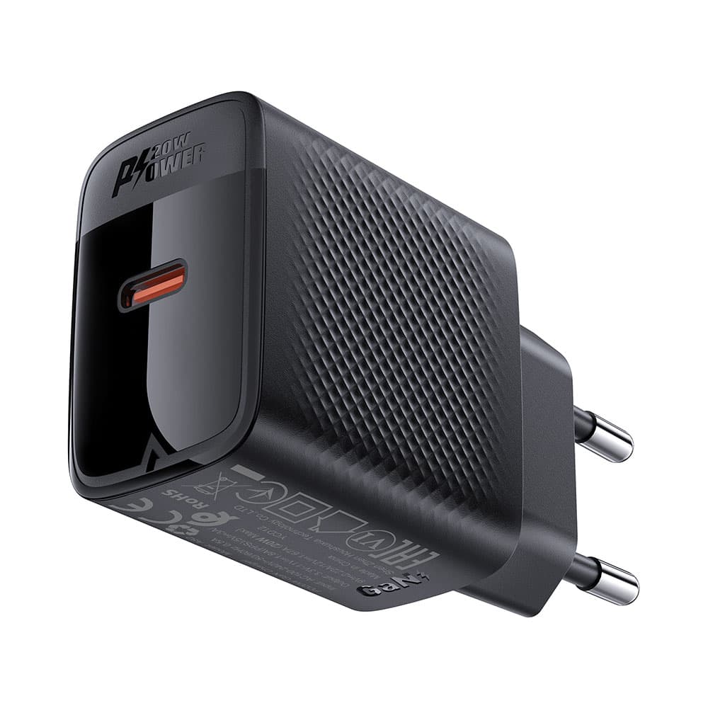 Acefast Wall Charger A82 Type-C GaN Technologie PD20W Podpora Rychlého Nabíjení Černá - náhled 3