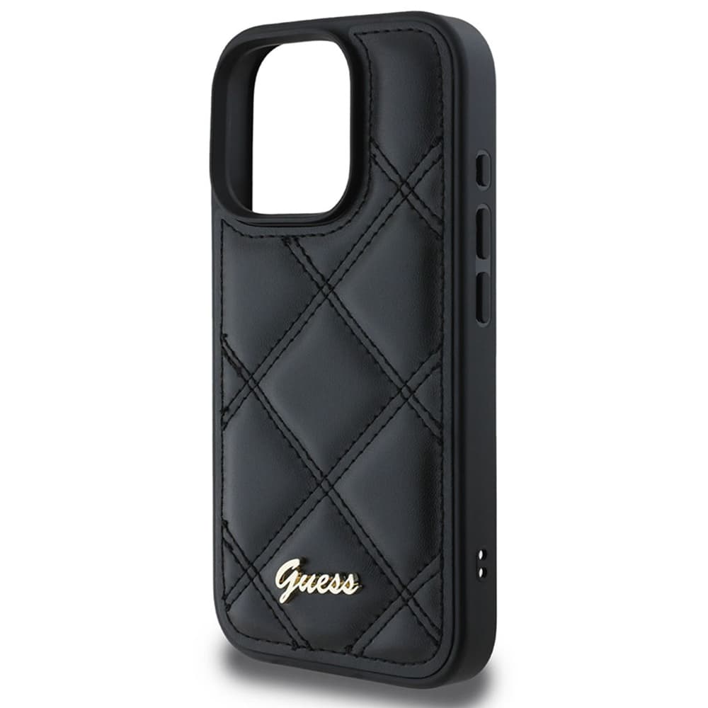 Guess Quilted Metal Logo GUHCP16LPSQSQSK iPhone 16 Pro černá - náhled 3