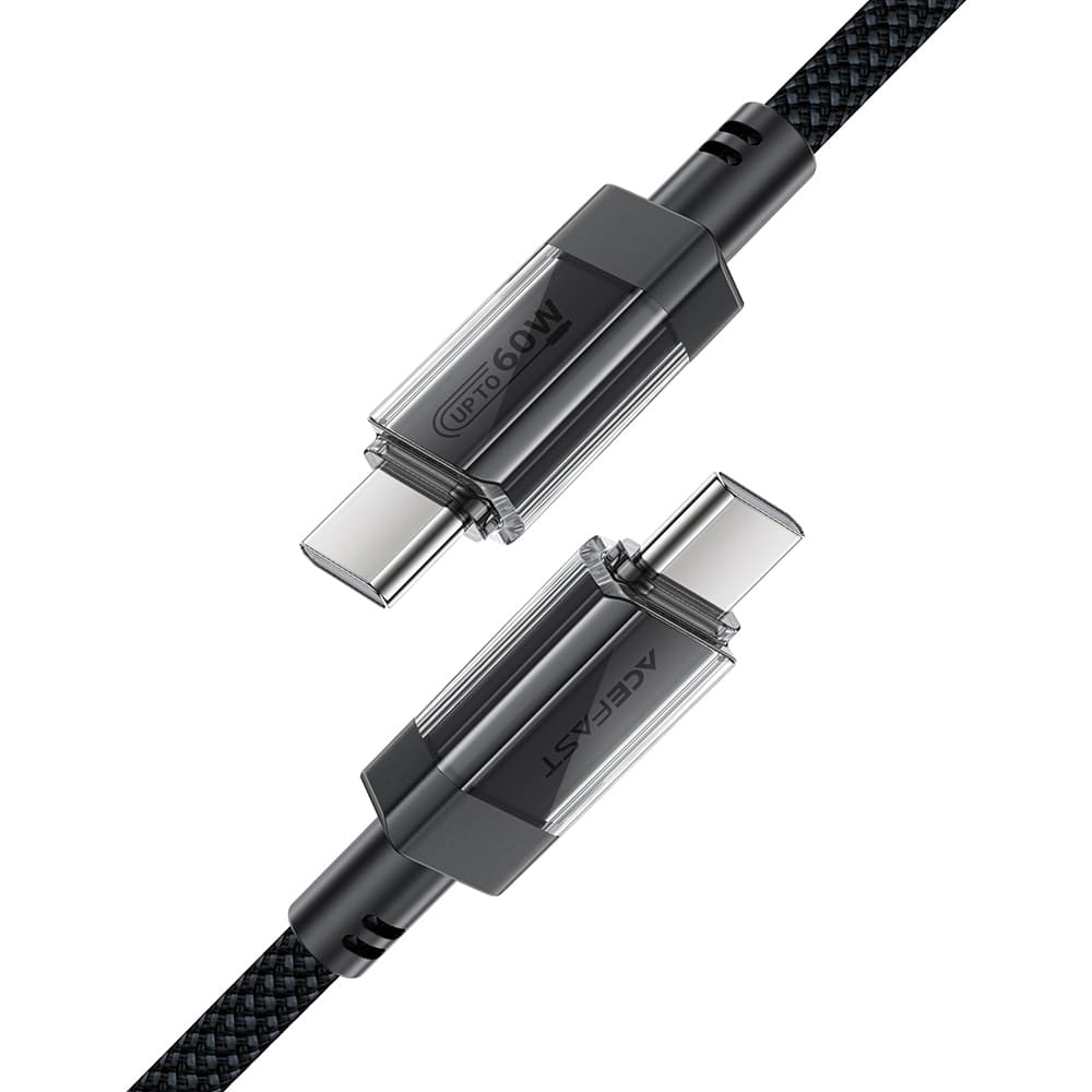 Acefast Datový kabel C12-03 Type-C na Type-C 60W vysokorychlostní nabíjení 1.2m černý - náhled 3