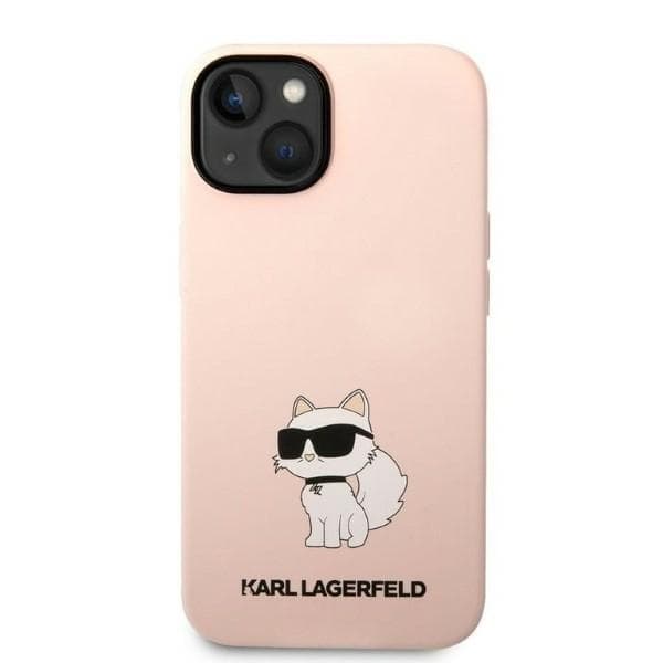 Karl Lagerfeld Silicone pouzdro iPhone 14 Plus růžová Choupette - náhled 3