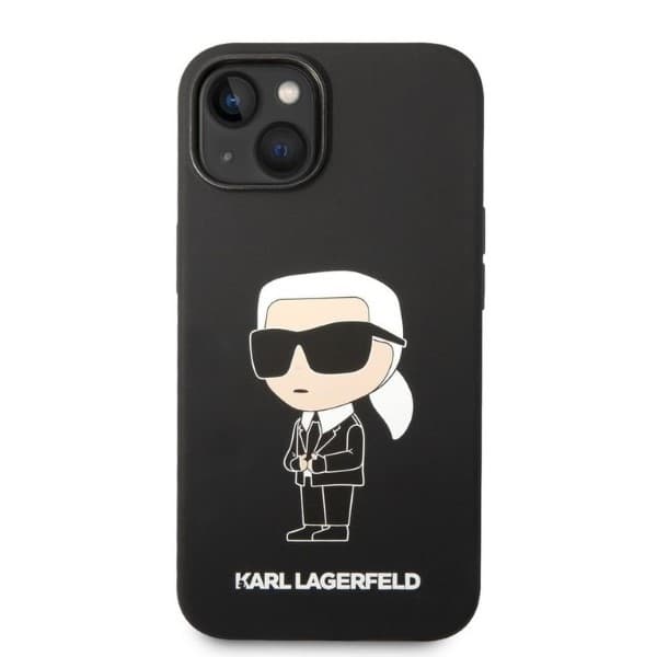 Karl Lagerfeld Silicone pouzdro iPhone 14 Plus černé Ikonik - náhled 3