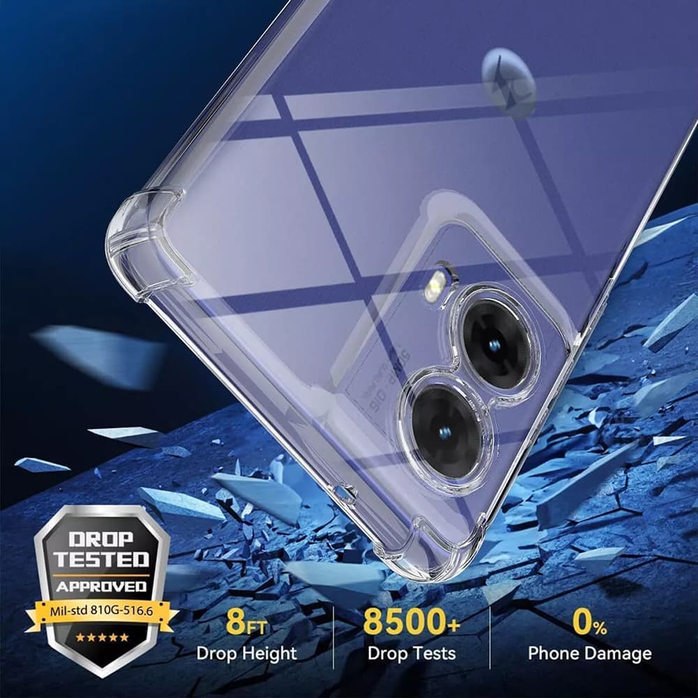 Techsuit silikonové odolné pouzdro Motorola Moto G85 čiré - náhled 3