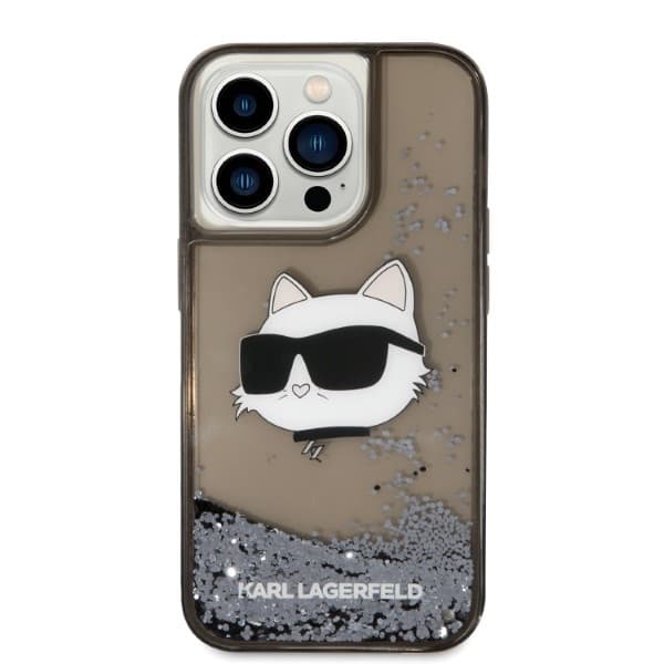Karl Lagerfeld Hardcase Glitter iPhone 14 Pro Max Choupette Head černá - náhled 3