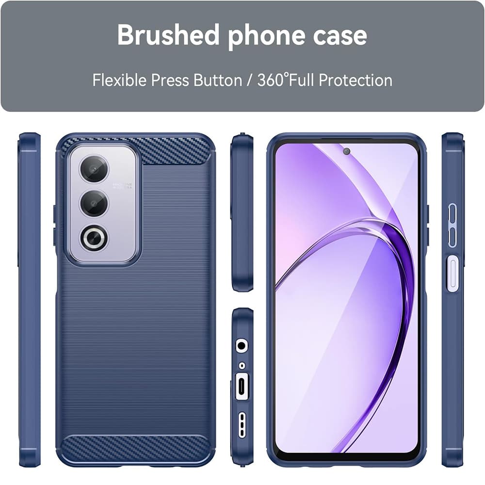 Pouzdro Techsuit Carbon Silicone pro Oppo A80 5G modré - náhled 3