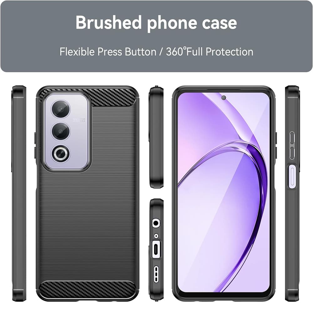 Pouzdro Techsuit Carbon Silicone pro Oppo A80 5G černé - náhled 3
