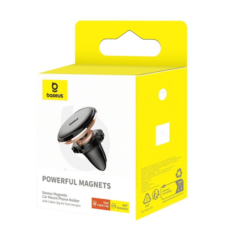 Baseus Car Holder Magnetický úchyt do ventilace růžově zlatý - náhled 3